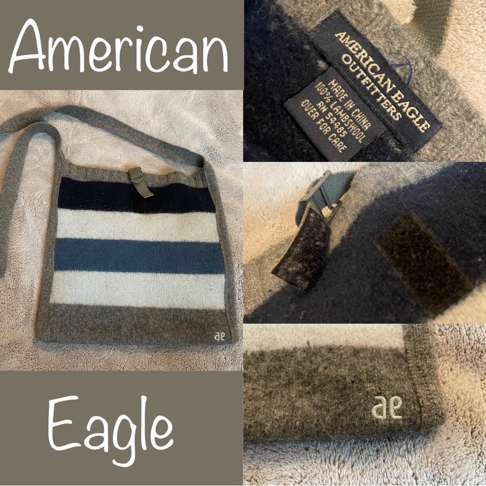 Y2K American Eagle Wool Crossbody